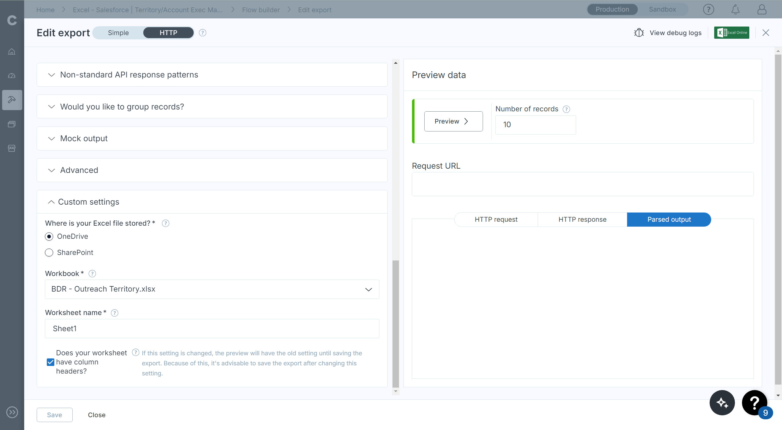 Export Custom Settings