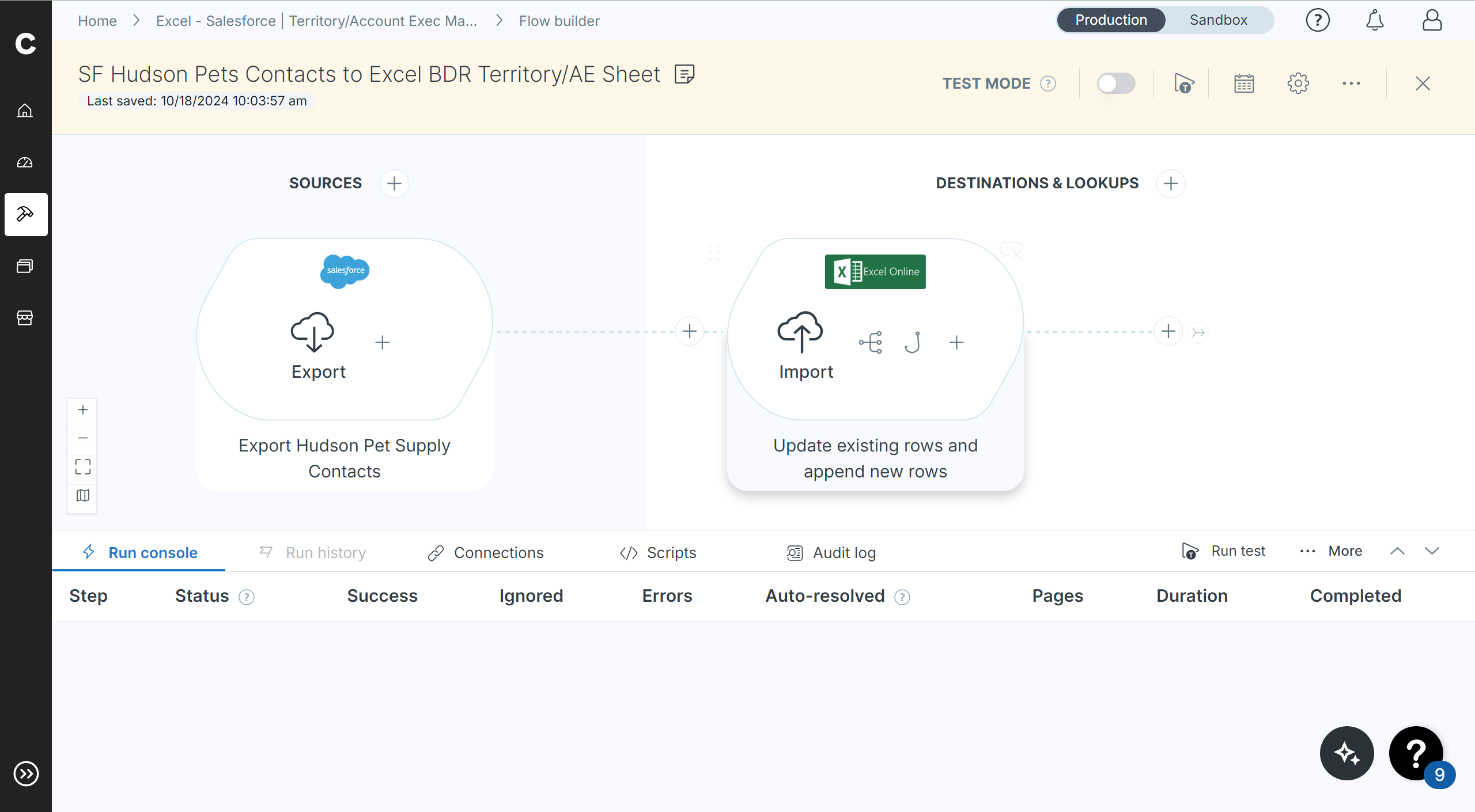 Flow 2 - SF to Excel