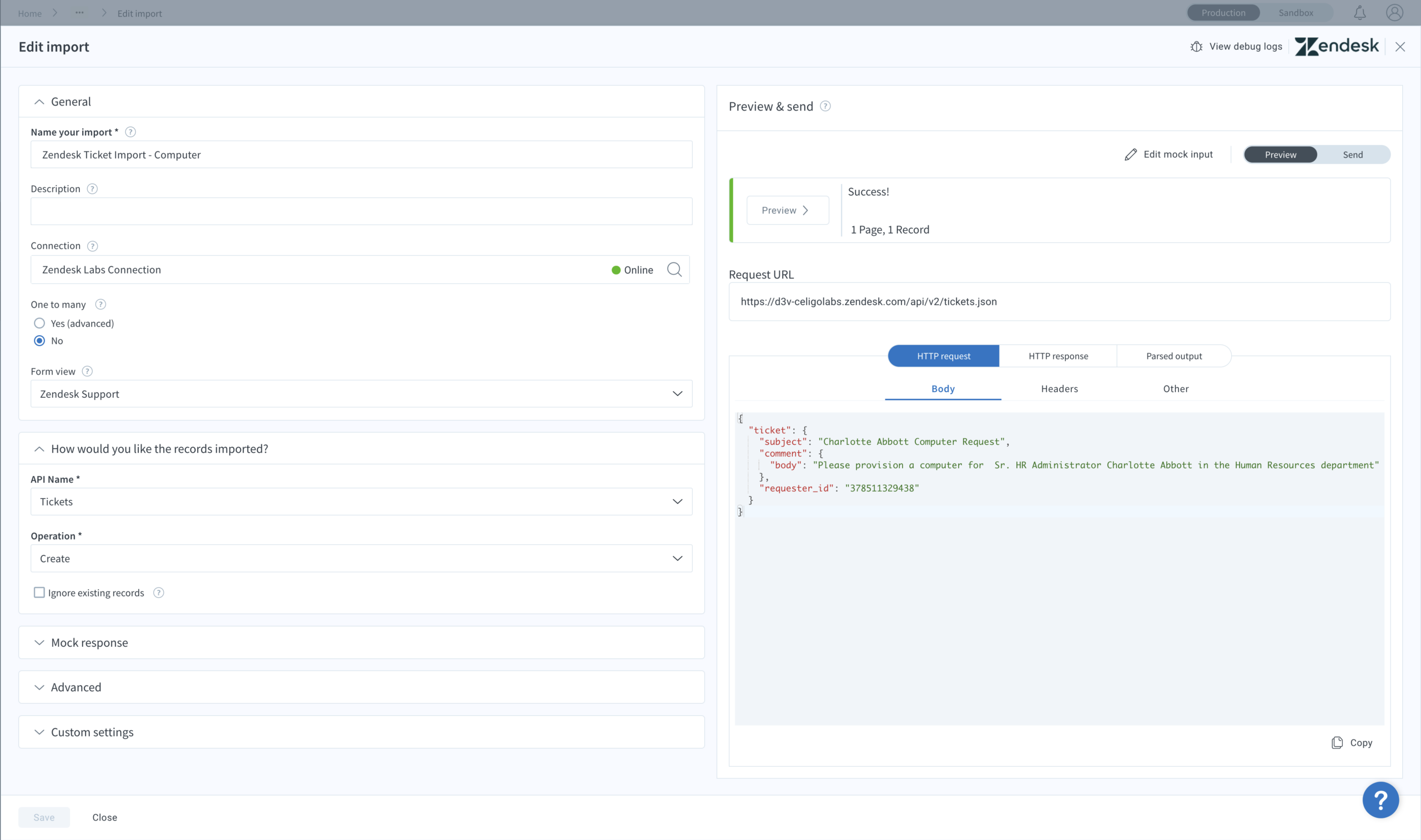 Screenshot of IT Provisioning in Celigo Integration Platform