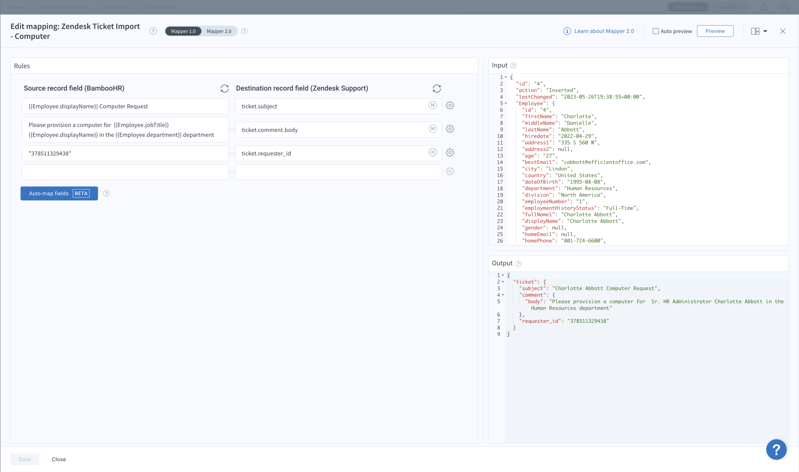 Screenshot of IT Provisioning in Celigo Integration Platform